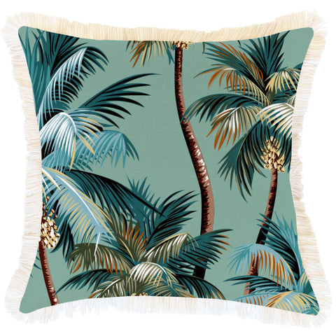 Cushion Cover-With Piping-Palm Trees Lagoon-60cm x 60cm