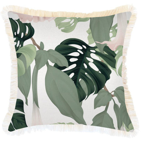 Cushion Cover-Coastal Fringe-Palm Trees Lagoon-45cm x 45cm