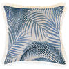 Cushion Cover-Coastal Fringe-Check Blue-35cm x 50cm