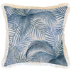 Cushion Cover-Coastal Fringe-Check Blue-60cm x 60cm