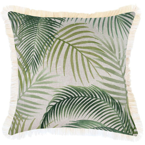 Cushion Cover-Coastal Fringe-Del Coco-45cm x 45cm