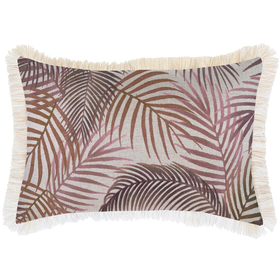 Cushion Cover-Coastal Fringe-Seminyak Rose-35cm x 50cm