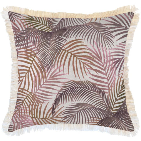 Cushion Cover-Coastal Fringe-Lunar Blush-60cm x 60cm