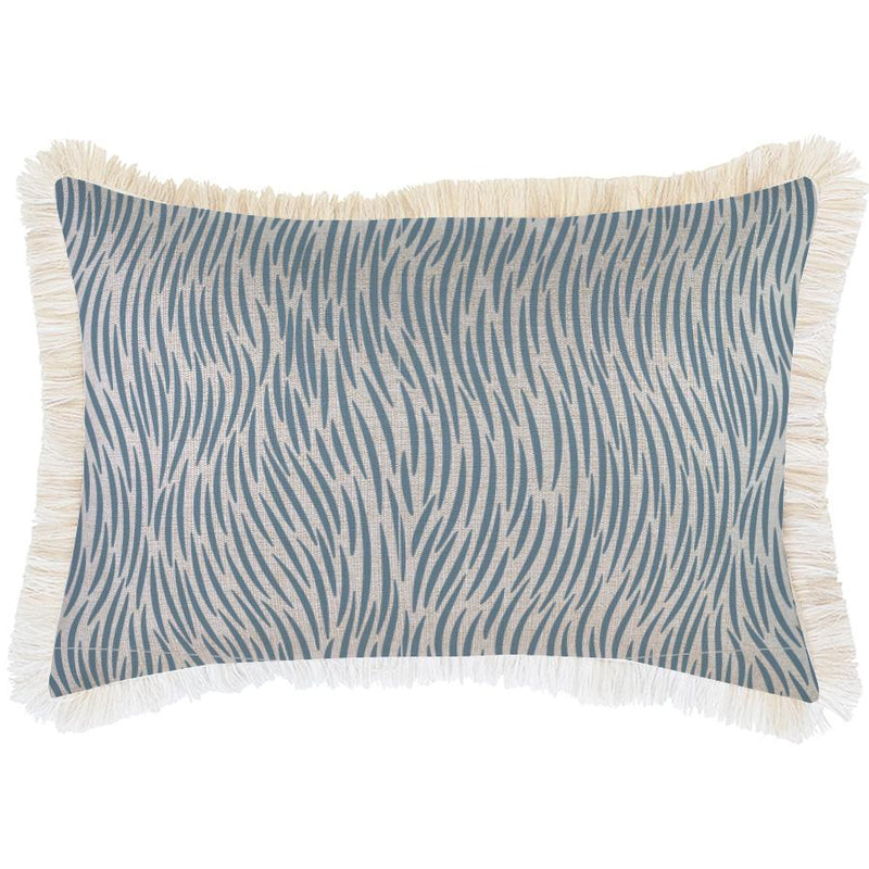 Cushion Cover-Coastal Fringe-Wild Blue-35cm x 50cm