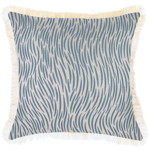 Cushion Cover-Coastal Fringe-Wild Blue-45cm x 45cm