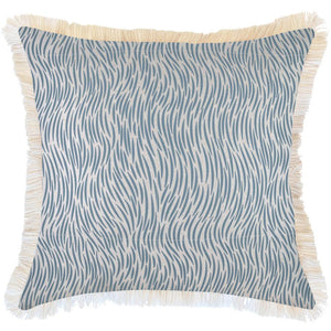 Cushion Cover-Coastal Fringe-Wild Blue-60cm x 60cm