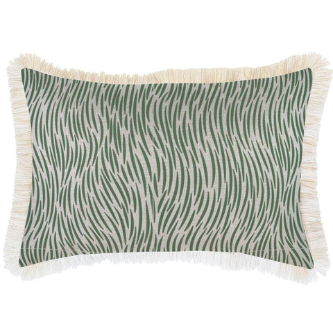 Cushion Cover-Coastal Fringe Black-Palm Trees Black-60cm x 60cm