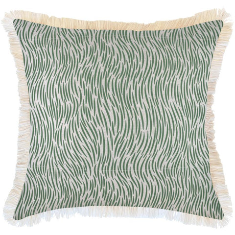 Cushion Cover-Coastal Fringe Black-Palm Trees Black-60cm x 60cm