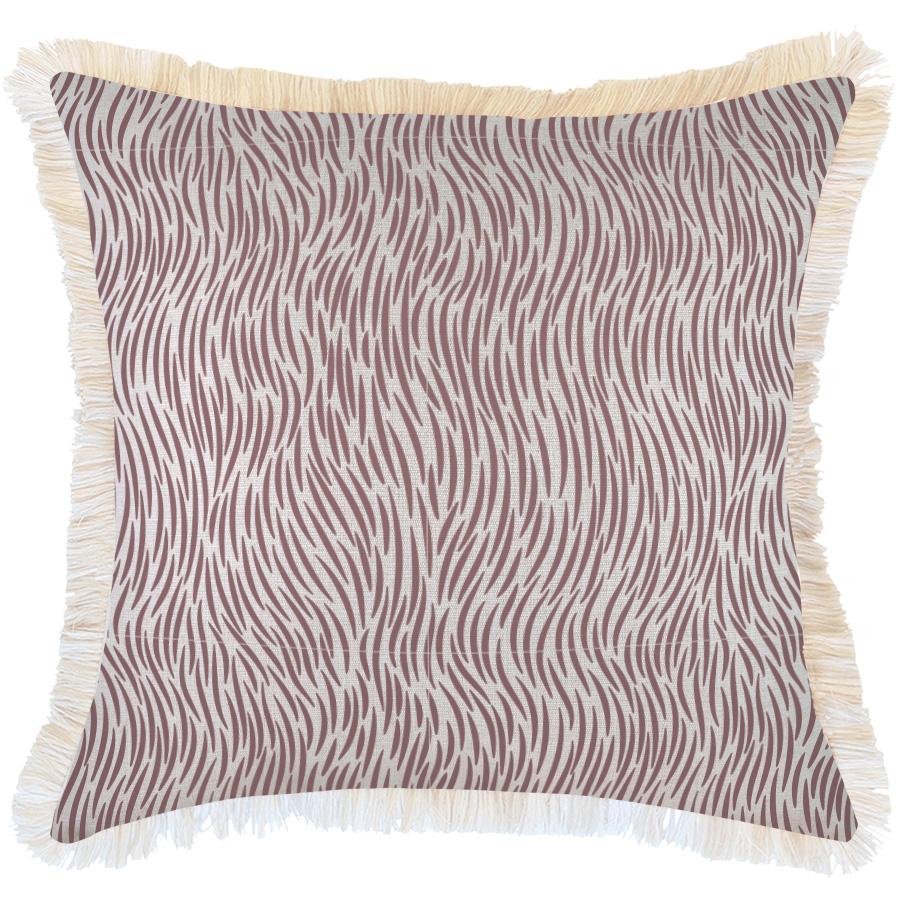 Cushion Cover-Coastal Fringe-Wild Rose-60cm x 60cm