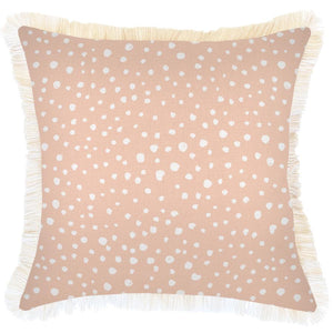 Cushion Cover-Coastal Fringe-Lunar Blush-45cm x 45cm