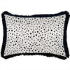 Cushion Cover-Coastal Fringe Black-Milan Black-35cm x 50cm