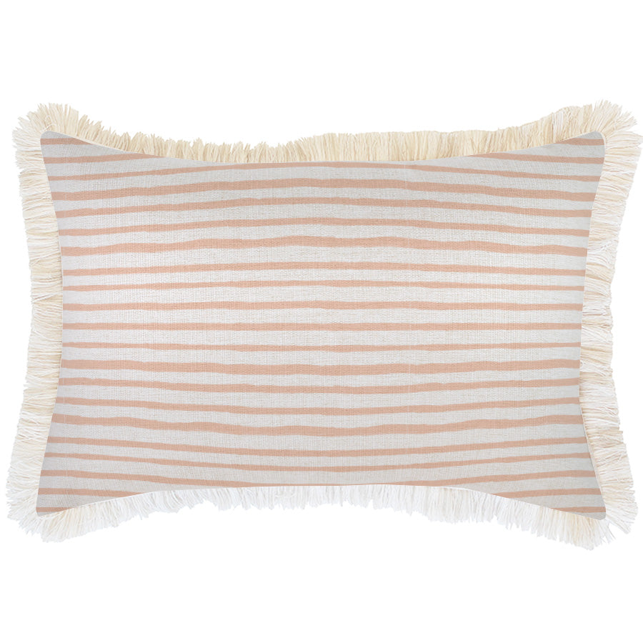 Indoor Outdoor Cushion Cover Paint Stripes Blush