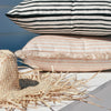 Cushion Cover Coastal Fringe Paint Stripes Blush 45cm x 45cmVP20  Lifestyle 1