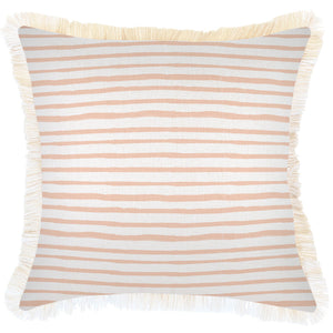 Indoor Outdoor Cushion Cover Paint Stripes Blush