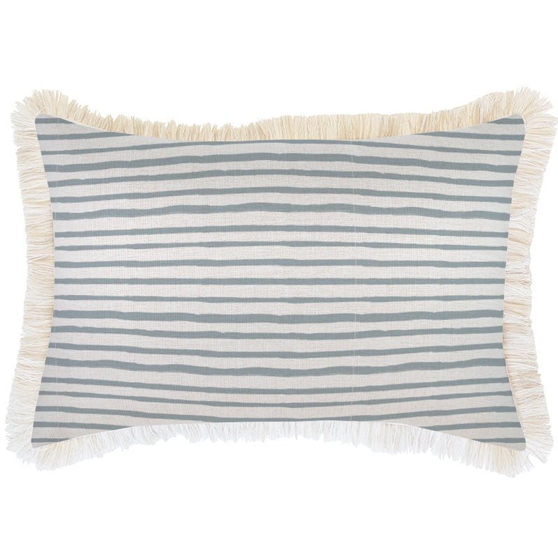 Indoor Outdoor Cushion Cover Paint Stripes Smoke