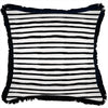 Cushion Cover-Coastal Fringe Black-Deck Stripe Black-35cm x 50cm