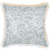 Cushion Cover-Coastal Fringe-Tall-Palms-Smoke-35cm x 50cm
