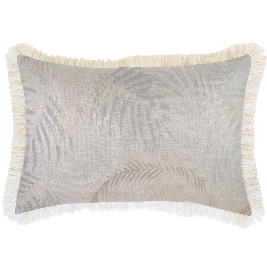 Cushion Cover-Coastal Fringe Natural-Seminyak Biscuit-35cm x 50cm