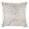 Cushion Cover-Coastal Fringe Black-Solid Natural-60cm x 60cm