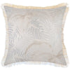 Cushion Cover-Coastal Fringe Black-Solid Natural-35cm x 50cm