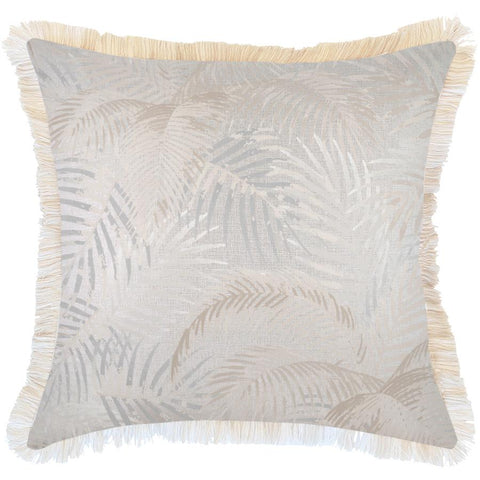 Cushion Cover-Coastal Fringe Black-Castaway-35cm x 50cm