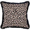 Cushion Cover-Coastal Fringe Black-Jungle Peach-45cm x 45cm