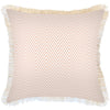 Cushion Cover-Coastal Fringe Natural-Seminyak Blush-45cm x 45cm