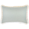 Cushion Cover-Coastal Fringe Natural-Coastal Coral Seafoam-35cm x 50cm