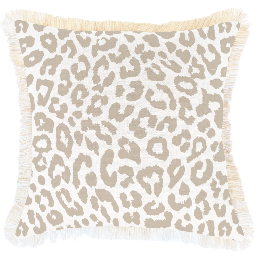 Cushion Cover-Coastal Fringe- Safari-45cm x 45cm