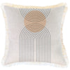 Cushion Cover-Coastal Fringe Black-Paint Stripes-45cm x 45cm