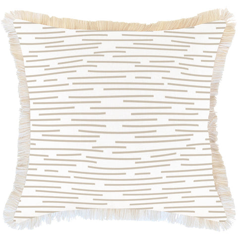 Cushion Cover-Coastal Fringe-Tahiti Beige-60cm x 60cm