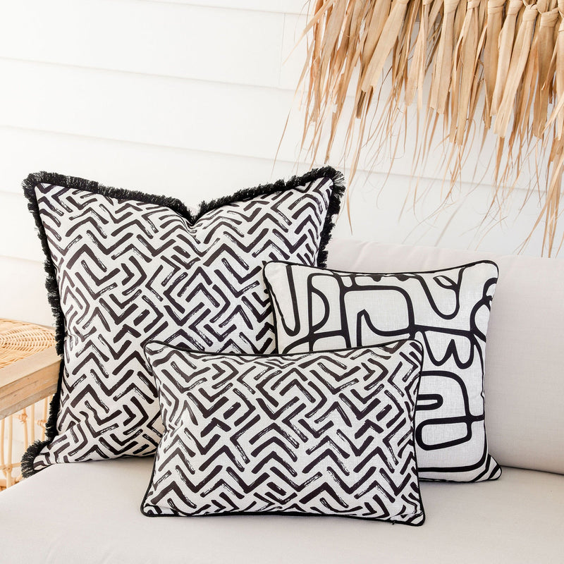 Cushion Cover-Coastal Fringe-Tribal-60cm x 60cm