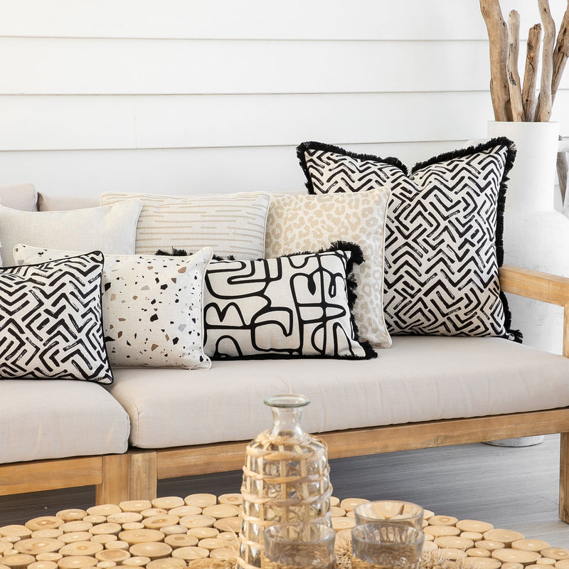 Cushion Cover-Coastal Fringe-Tribal-60cm x 60cm