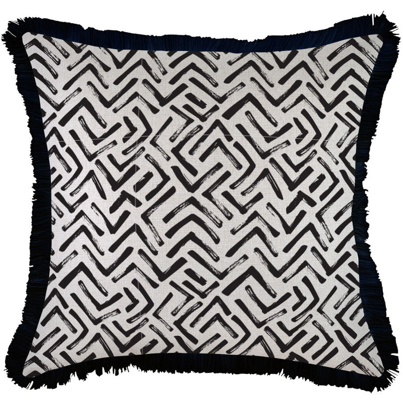 Cushion Cover-Coastal Fringe-Tribal-60cm x 60cm