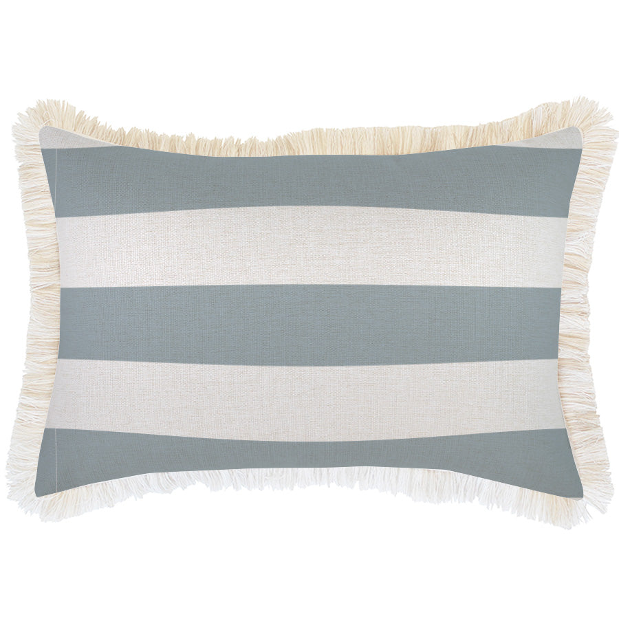 Cushion Cover-Coastal Fringe-Deck-Stripe-Smoke-35cm x 50cm
