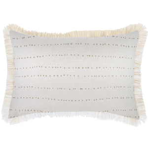 Cushion Cover-Coastal Fringe Natural-Journey Beige-35cm x 50cm