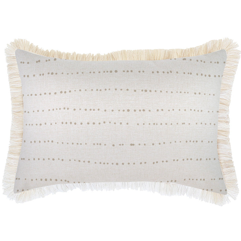 Cushion Cover-Coastal Fringe Natural-Journey Beige-35cm x 50cm