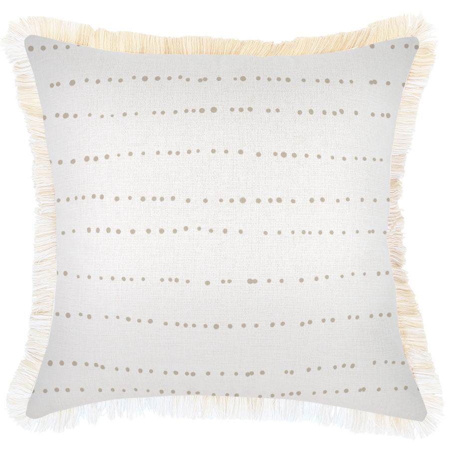 Cushion Cover-Coastal Fringe-Journey Beige-45cm x 45cm