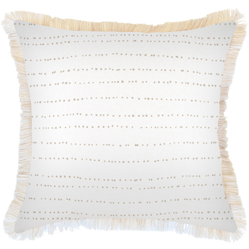 Cushion Cover-Coastal Fringe-Journey Beige-60cm x 60cm