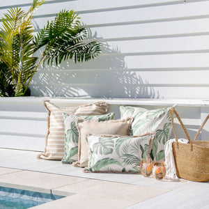 Cushion Cover-Coastal Fringe Natural-Pacifico-35cm x 50cm