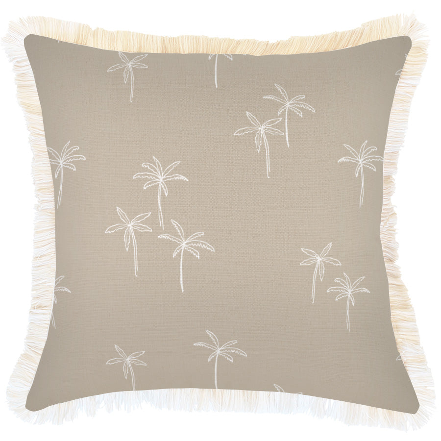 Cushion Cover-Coastal Fringe-Palm Cove Beige-45cm x 45cm