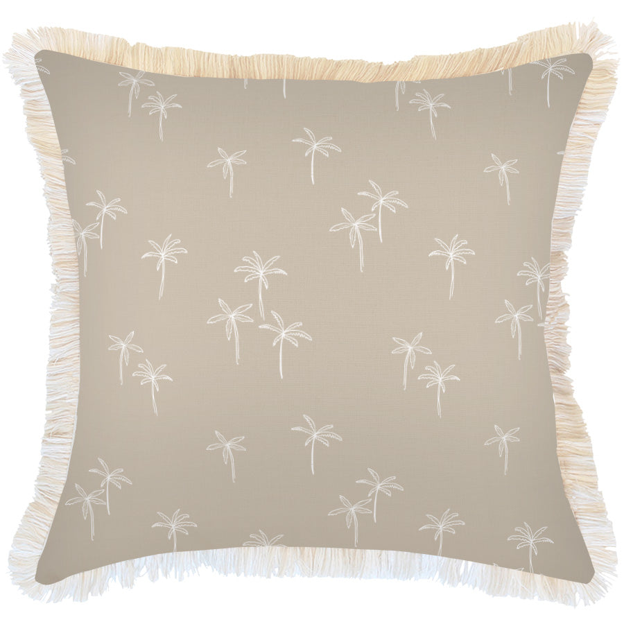 Cushion Cover-Coastal Fringe-Palm Cove Beige-60cm x 60cm