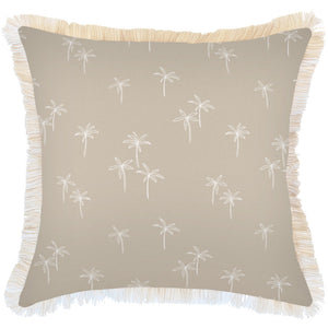 Cushion Cover-Coastal Fringe-Palm Cove Beige-60cm x 60cm