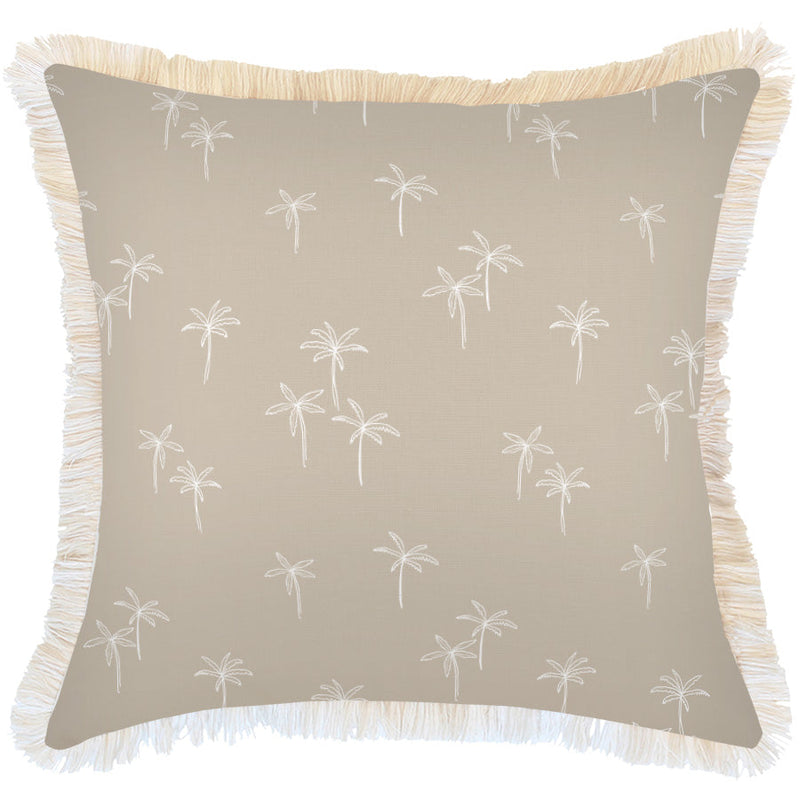 Cushion Cover-Coastal Fringe-Palm Cove Beige-60cm x 60cm