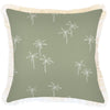 Cushion Cover-Coastal Fringe-Palm Tree Paradise Natural-35cm x 50cm