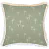 Cushion Cover-Coastal Fringe Natural-Zig Zag Sage-60cm x 60cm