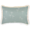 Cushion Cover-Coastal Fringe Natural-Seafoam-35cm x 50cm
