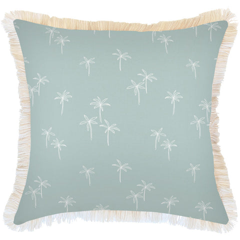 Cushion Cover-Coastal Fringe-Deck-Stripe-Mint-35cm x 50cm
