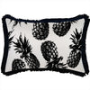 Cushion Cover-Coastal Fringe Black-Deck Stripe Black-35cm x 50cm