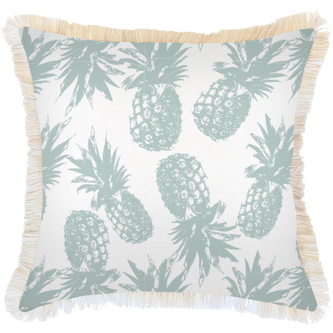 Cushion Cover-Coastal Fringe-Palm Trees Natural-60cm x 60cm
